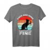 Cats And Wine Makes Everything Fine T-Shirt – Lustiges Katzen- und Wein-Design für Wein- und Katzenliebhaber, ideal zum Geburtstag und für Feierlichkeiten