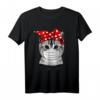 Abstand Halten Katze Schutzmaske lustiges Katzen T-Shirt – Perfektes Geschenk für Tierliebhaber und Humor-Fans