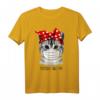 Abstand Halten Katze Schutzmaske lustiges Katzen T-Shirt – Perfektes Geschenk für Tierliebhaber und Humor-Fans