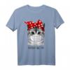 Abstand Halten Katze Schutzmaske lustiges Katzen T-Shirt – Perfektes Geschenk für Tierliebhaber und Humor-Fans