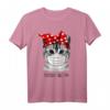 Abstand Halten Katze Schutzmaske lustiges Katzen T-Shirt – Perfektes Geschenk für Tierliebhaber und Humor-Fans