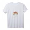 Damen Kaffee Katze T-Shirt Retro 80er Style Sonnenaufgang - Süßes Koffein-Motiv für Katzen- und Kaffee-Fans