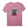 I reg mi ned auf Katzen Design mit schwarzer Katze - Humorvolles T-Shirt für Katzenliebhaber, Mamas & Papas