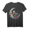 Día de Los Muertos T-Shirt mit Katze und Mond – Kulturelles Design für Feierlichkeiten und Alltag