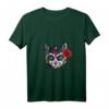 Damen Sugar Skull Totenkopf Katze Calavera T-Shirt mit V-Ausschnitt – Mexikanisches Day of the Dead & Halloween Kleidungsstück