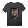 Coole Katze Geometrisch Polygon Style | Katzen T-Shirt für Katzenliebhaber und Fans