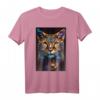 Coole Katze Geometrisch Polygon Style | Katzen T-Shirt für Katzenliebhaber und Fans