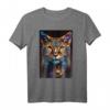 Coole Katze Geometrisch Polygon Style | Katzen T-Shirt für Katzenliebhaber und Fans