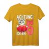 Kinder Katzen 6 Jahre Geburtstagsshirt - Süßes Katzen T-Shirt für Jungen und Mädchen zum Geburtstag & Kindergartenfeier
