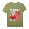 Kinder Katzen 6 Jahre Geburtstagsshirt - Süßes Katzen T-Shirt für Jungen und Mädchen zum Geburtstag & Kindergartenfeier