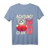 Kinder Katzen 6 Jahre Geburtstagsshirt - Süßes Katzen T-Shirt für Jungen und Mädchen zum Geburtstag & Kindergartenfeier