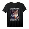 Kaffee Morgenmuffel Mitarbeiter Spruch Lustig Katze Geschenk T-Shirt - Ironisches Witzshirt für Arbeit, Teenager & Katzenliebhaber