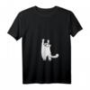 Damen Süßes Kätzchen T-Shirt mit V-Ausschnitt - Perfektes Geschenk für Katzenliebhaberinnen zu Weihnachten, Geburtstag & Valentinstag