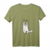 Damen Süßes Kätzchen T-Shirt mit V-Ausschnitt - Perfektes Geschenk für Katzenliebhaberinnen zu Weihnachten, Geburtstag & Valentinstag
