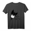 Lustiges Katzenmaske T-Shirt mit schwarzer Katze - Perfektes Geschenk für Katzenliebhaber und Humorvolle Freunde