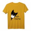 Lustiges Katzenmaske T-Shirt mit schwarzer Katze - Perfektes Geschenk für Katzenliebhaber und Humorvolle Freunde