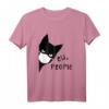 Lustiges Katzenmaske T-Shirt mit schwarzer Katze - Perfektes Geschenk für Katzenliebhaber und Humorvolle Freunde