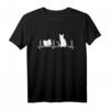 Bücher Katzen Herzschlag Liebe Herz T-Shirt – Geschenk für Leseratten, Schriftsteller, Lehrer & Bibliothekare, ideal für Literaturfans