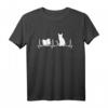 Bücher Katzen Herzschlag Liebe Herz T-Shirt – Geschenk für Leseratten, Schriftsteller, Lehrer & Bibliothekare, ideal für Literaturfans