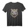Tigerkopf Raubkatzen Motiv T-Shirt - Dschungel Katzen Design, Klassisch geschnitten, doppelt genähter Saum
