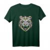Tigerkopf Raubkatzen Motiv T-Shirt - Dschungel Katzen Design, Klassisch geschnitten, doppelt genähter Saum