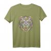 Tigerkopf Raubkatzen Motiv T-Shirt - Dschungel Katzen Design, Klassisch geschnitten, doppelt genähter Saum