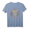Tigerkopf Raubkatzen Motiv T-Shirt - Dschungel Katzen Design, Klassisch geschnitten, doppelt genähter Saum