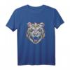 Tigerkopf Raubkatzen Motiv T-Shirt - Dschungel Katzen Design, Klassisch geschnitten, doppelt genähter Saum