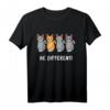 Be Different Katzen Spruch T-Shirt - Süßes Katzen Design, perfektes Geschenk für Katzen- und Naturschutzliebhaber