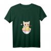 Damen Koreanische Kleidung für Teenager & Mädchen – Japanisches Ramen-Katzen T-Shirt mit V-Ausschnitt, Süßes Anime-Geschenk