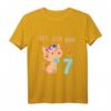 Kinder Hey ich bin 7 Jahre alt Mädchen T-Shirt mit Katze & Herzmotiv – Perfekt für den 7. Geburtstag, Schulfeier & Geburtstagsparty