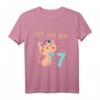 Kinder Hey ich bin 7 Jahre alt Mädchen T-Shirt mit Katze & Herzmotiv – Perfekt für den 7. Geburtstag, Schulfeier & Geburtstagsparty