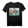 Orange Katze mit Blumenvase Lustiges Kunstmalerei T-Shirt – Perfektes Geschenk für Katzenliebhaber, Kunstfreunde und Tierfans