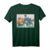 Orange Katze mit Blumenvase Lustiges Kunstmalerei T-Shirt – Perfektes Geschenk für Katzenliebhaber, Kunstfreunde und Tierfans