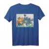 Orange Katze mit Blumenvase Lustiges Kunstmalerei T-Shirt – Perfektes Geschenk für Katzenliebhaber, Kunstfreunde und Tierfans