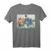 Orange Katze mit Blumenvase Lustiges Kunstmalerei T-Shirt – Perfektes Geschenk für Katzenliebhaber, Kunstfreunde und Tierfans