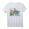 Orange Katze mit Blumenvase Lustiges Kunstmalerei T-Shirt – Perfektes Geschenk für Katzenliebhaber, Kunstfreunde und Tierfans