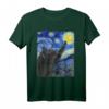 Starry Night Katze Van Gogh T-Shirt – Lustiges Kunst- und Katzenmotiv für Kunstliebhaber und Katzenfans