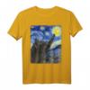 Starry Night Katze Van Gogh T-Shirt – Lustiges Kunst- und Katzenmotiv für Kunstliebhaber und Katzenfans