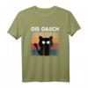 Ois Oasch Bayerisch Katzen T-Shirt - Lustiges Motiv für Katzenliebhaber, Katzenpapa & -mama, Perfekt als Geschenk in Bayern