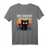 Ois Oasch Bayerisch Katzen T-Shirt - Lustiges Motiv für Katzenliebhaber, Katzenpapa & -mama, Perfekt als Geschenk in Bayern