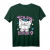 Kinder Ich bin schon 9 Jahre Mädchen Geburtstag Outfit mit Katze - Niedliches Geburtstags T-Shirt für Mädchen, Schulfeier & Party