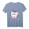 Kinder Ich bin schon 9 Jahre Mädchen Geburtstag Outfit mit Katze - Niedliches Geburtstags T-Shirt für Mädchen, Schulfeier & Party