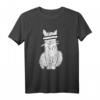 Anonyme Katze T-Shirt – Kreatives Katzenmotiv, perfekt als Weihnachts- oder Geburtstagsgeschenk für Katzenliebhaber und Kunstfans