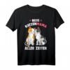 Beste Katzen Mama aller Zeiten Katzenmama Katze Damen T-Shirt - Lustiges Geschenk für Katzenliebhaberinnen zum Geburtstag, Weihnachten & Ostern