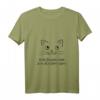 Damen Katzen T-Shirt aus 80% Baumwolle mit Katzenhaar-Design – Lustiges Geschenk für Katzenliebhaber zu Geburtstag & Weihnachten