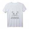 Damen Katzen T-Shirt aus 80% Baumwolle mit Katzenhaar-Design – Lustiges Geschenk für Katzenliebhaber zu Geburtstag & Weihnachten