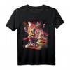 Galaxy Laser Cat On Burger - Lustiges Weltraum-Katzen T-Shirt mit Doppelnaht, perfekt für Katzen- und Weltraumfans