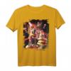 Galaxy Laser Cat On Burger - Lustiges Weltraum-Katzen T-Shirt mit Doppelnaht, perfekt für Katzen- und Weltraumfans