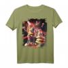 Galaxy Laser Cat On Burger - Lustiges Weltraum-Katzen T-Shirt mit Doppelnaht, perfekt für Katzen- und Weltraumfans